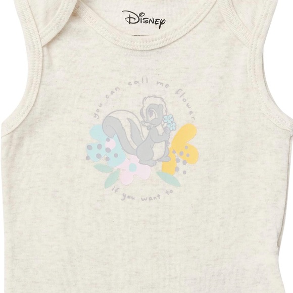 Amazon Disney Bambi🦌Nature Baby👶🏼Girls'👧🏻Sleeveless Onesies Sz Preemie - Picture 7 of 9